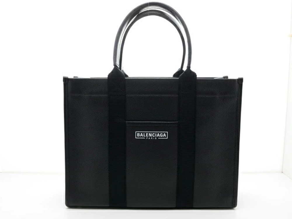 Balenciaga Everyday Tote Black Canvas Leather Shoulder Strap Bag
